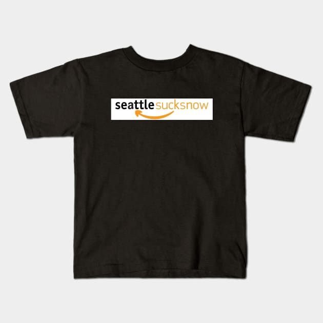 Seattle Sucks Now (Thanks A Lot Amazon) Kids T-Shirt by RyanJGillDesigns